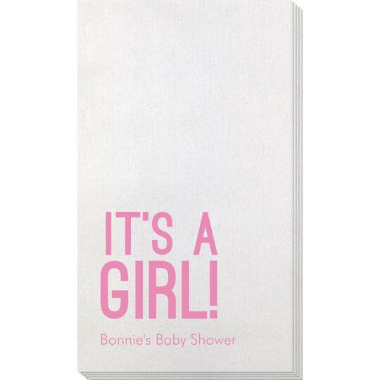 Bold It's A Girl Bamboo Luxe Guest Towels